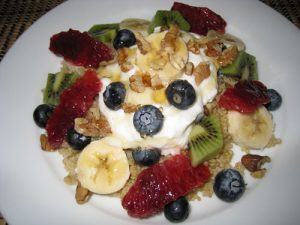 Quinoa Fruit Salad with Yogurt