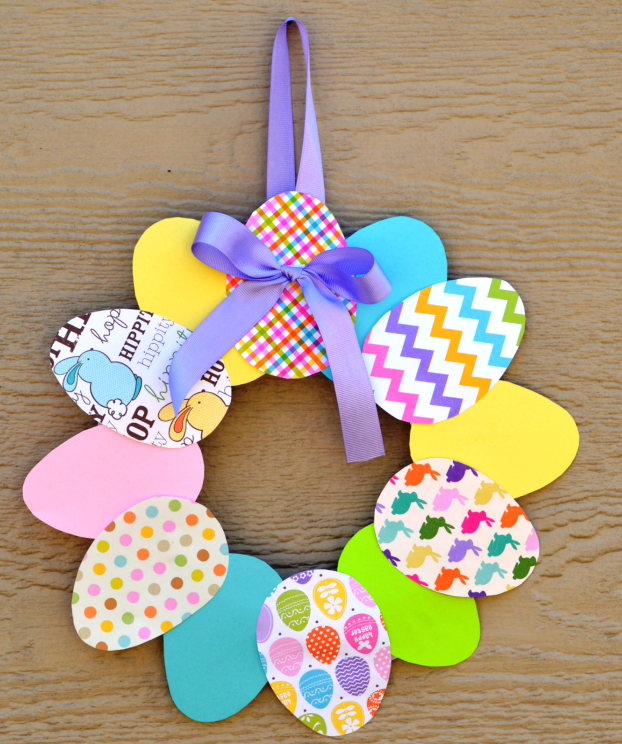 paper-plate-easter-wreath