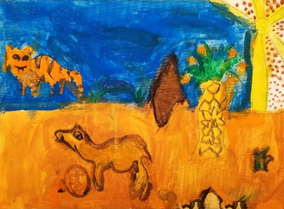 Χρήστος Τσαλδάρης (7 ετών), Η έρημος